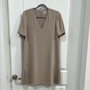 Club Monaco Beige V-Neck Dress